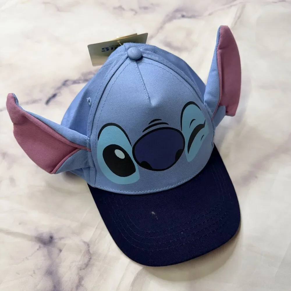 Stitch Girls Character Hat with 3D Ears, Blue